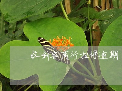 收到农商行担保逾期 收到农商行担保逾期