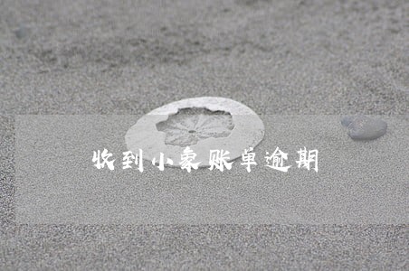 收到小象账单逾期 收到小象账单逾期