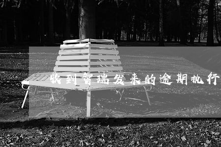 收到智瑞发来的逾期执行告知 收到智瑞发来的逾期执行告知