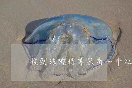 收到法院传票只有一个红色章子 收到法院传票只有一个红色章子