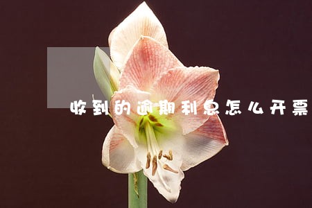 收到的逾期利息怎么开票