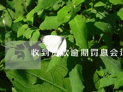 收到贷款逾期罚息会计分录 收到贷款逾期罚息会计分录