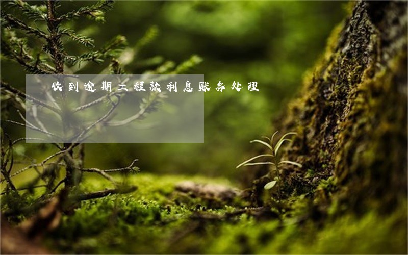 收到逾期工程款利息账务处理 收到逾期工程款利息账务处理