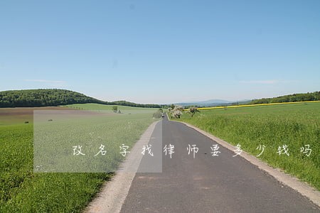 改名字找律师要多少钱吗 改名字找律师要多少钱吗