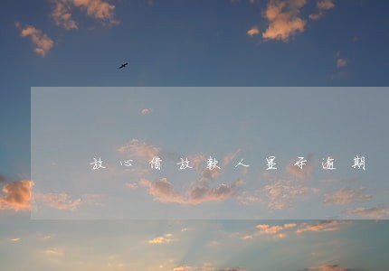 放心借放款人显示逾期 放心借放款人显示逾期