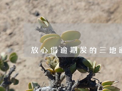 放心借逾期发的三地通告短信