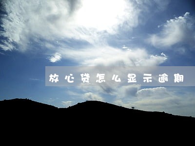 放心贷怎么显示逾期