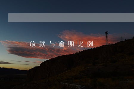 放款与逾期比例 放款与逾期比例