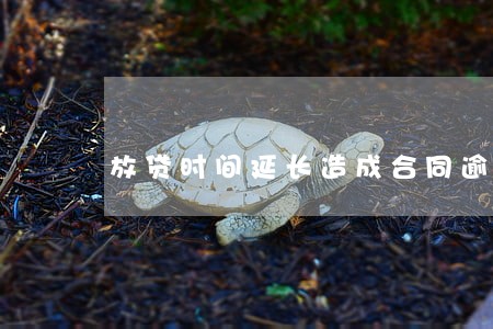 放贷时间延长造成合同逾期 放贷时间延长造成合同逾期