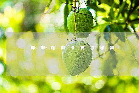 政审信用卡有过逾期 政审信用卡有过逾期
