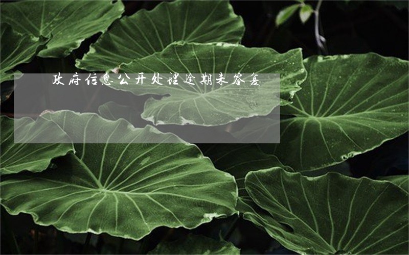 政府信息公开处理逾期未答复 政府信息公开处理逾期未答复