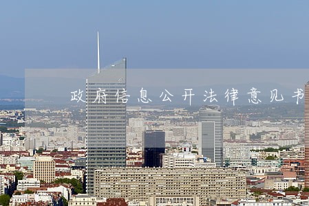 政府信息公开法律意见书