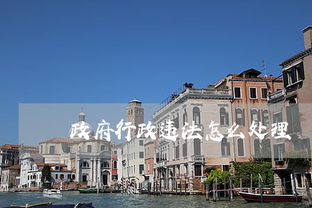 政府行政违法怎么处理 政府行政违法怎么处理