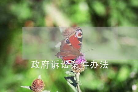 政府诉讼案件办法 政府诉讼案件办法