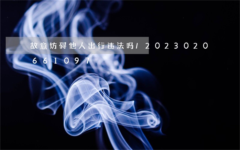 故意妨碍他人出行违法吗/2023020661097 故意妨碍他人出行违法吗/2023020661097