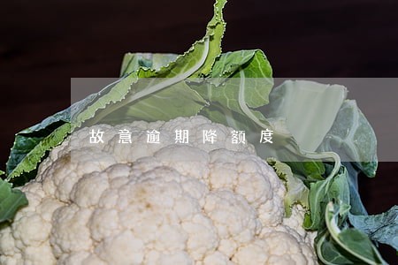 故意逾期降额度 故意逾期降额度