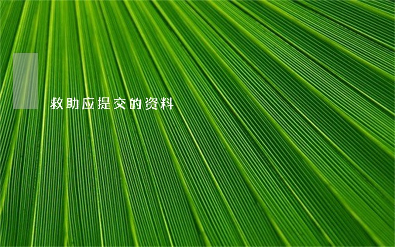 救助应提交的资料 救助应提交的资料