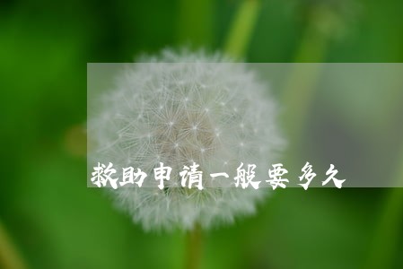 救助申请一般要多久 救助申请一般要多久