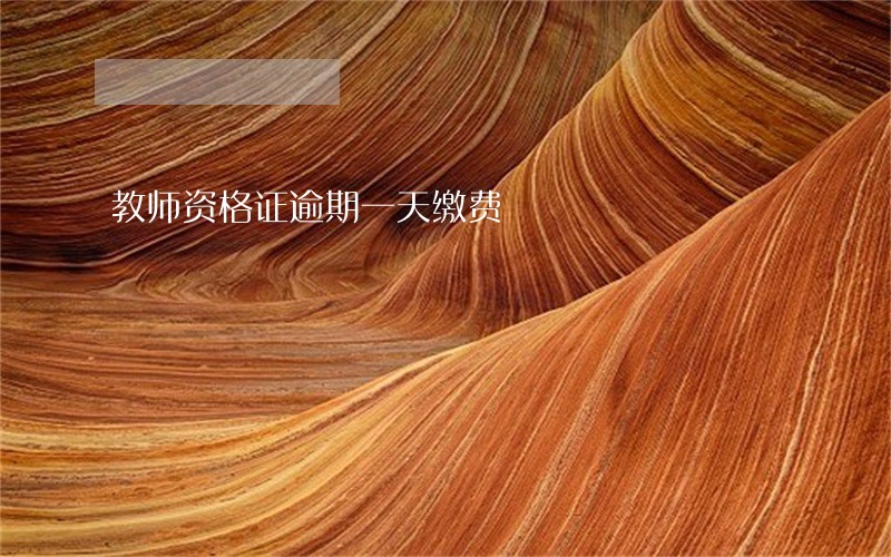 教师资格证逾期一天缴费