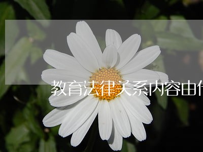 教育法律关系内容由什么构成 教育法律关系内容由什么构成