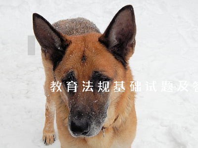 教育法规基础试题及答案 教育法规基础试题及答案