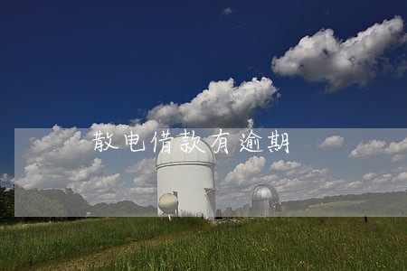 散电借款有逾期 散电借款有逾期