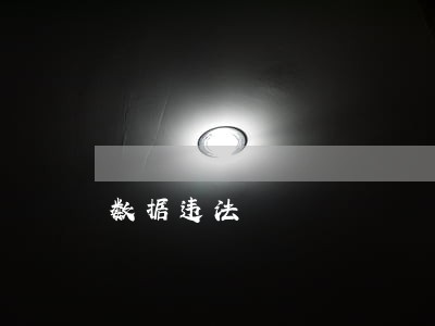 数据违法 数据违法