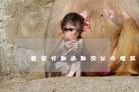 整容分期逾期可以办理其他分期吗 整容分期逾期可以办理其他分期吗