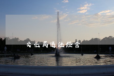 文化局违法经营 文化局违法经营