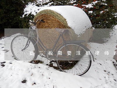 新三板需要注册律师吗