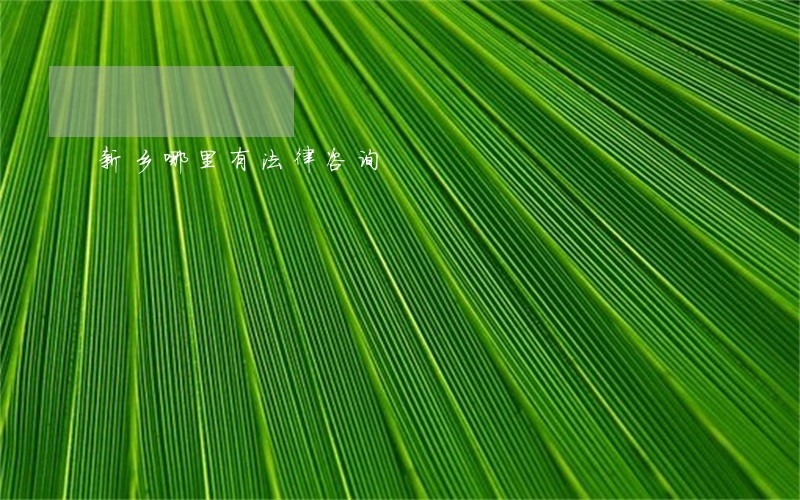 新乡哪里有法律咨询