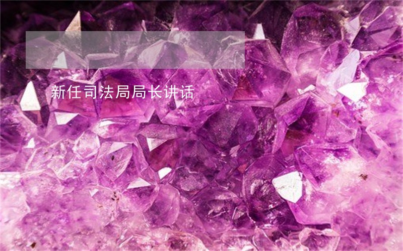 新任司法局局长讲话 新任司法局局长讲话