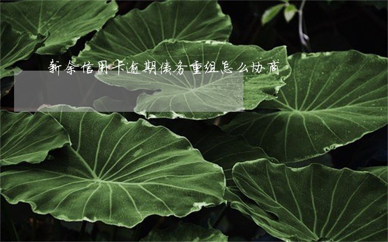 新余信用卡逾期债务重组怎么协商