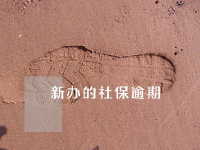 新办的社保逾期 新办的社保逾期