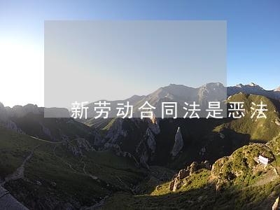 新劳动合同法是恶法 新劳动合同法是恶法