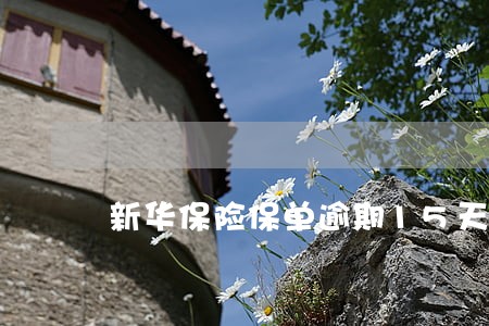 新华保险保单逾期15天续贷 新华保险保单逾期15天续贷