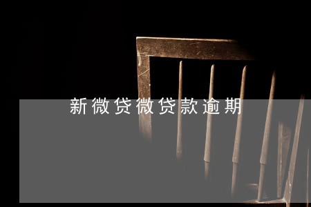 新微贷微贷款逾期 新微贷微贷款逾期