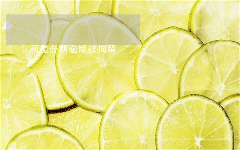 新橙分期逾期被拘留 新橙分期逾期被拘留
