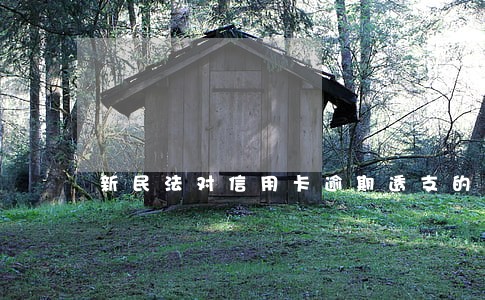 新民法对信用卡逾期透支的规定 新民法对信用卡逾期透支的规定