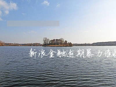 新浪金融逾期暴力催收 新浪金融逾期暴力催收