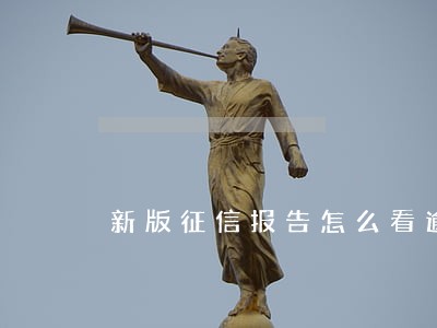 新版征信报告怎么看逾期 新版征信报告怎么看逾期