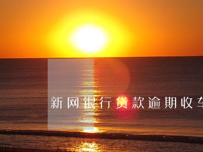 新网银行贷款逾期收车吗 新网银行贷款逾期收车吗