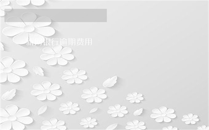新网银行逾期费用 新网银行逾期费用