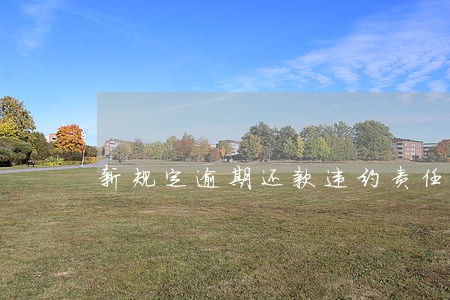 新规定逾期还款违约责任怎么计算 新规定逾期还款违约责任怎么计算