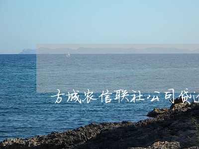 方城农信联社公司贷逾期