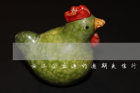 施工企业违约逾期失信行为 施工企业违约逾期失信行为