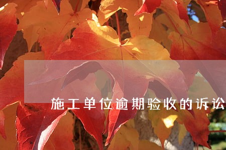 施工单位逾期验收的诉讼 施工单位逾期验收的诉讼