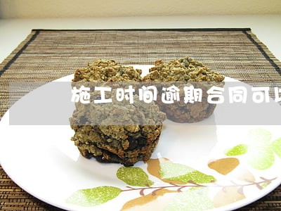 施工时间逾期合同可以判无效 施工时间逾期合同可以判无效