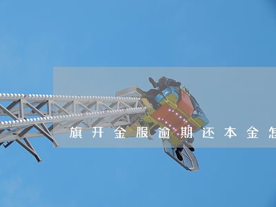 旗开金服逾期还本金怎么处理
