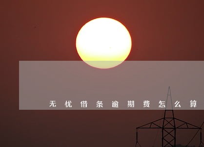 无忧借条逾期费怎么算 无忧借条逾期费怎么算